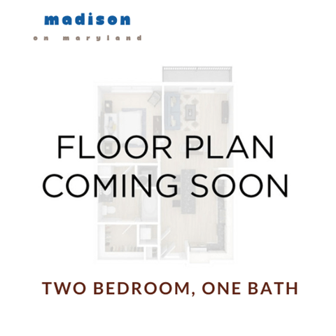 Floor plan for 2 beds, 1 bath, 850 sqft